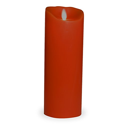 sompex Flame Echtwachs LED Kerze, fernbedienbar, rot - in verschiedenen Größen, Höhe:23 cm