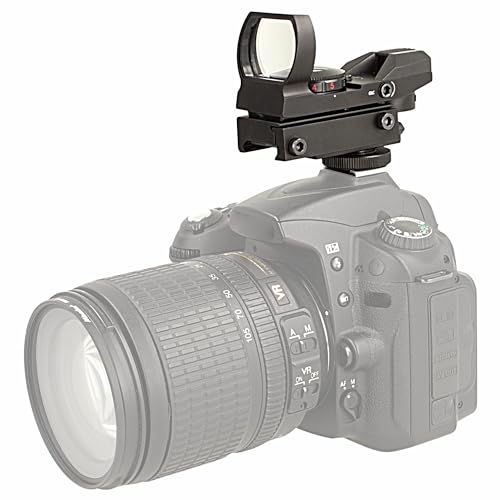 Minadax Kamera Punkt Visier für schnell bewegende Ziele | Sportfotografie Tierfotografie Wildlife Astrofotografie | + Hotshoe Adapter