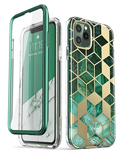 i-Blason iPhone 11 Pro Hülle Glitzer Handyhülle 360 Grad Case Bling Schutzhülle Bumper Cover [Cosmo] mit integriertem Displayschutz 5.8 Zoll 2019 Ausgabe (Grün)