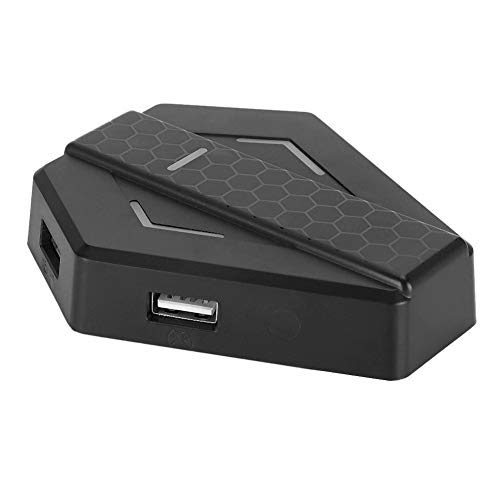Wendry Gaming-Tastatur- und Mauskonverter, USB-Tastatur-Mausadapterkonverter für das Gamepad der X-360/X-1/P3/P4/N-Switch-Spielekonsole(Schwarz)