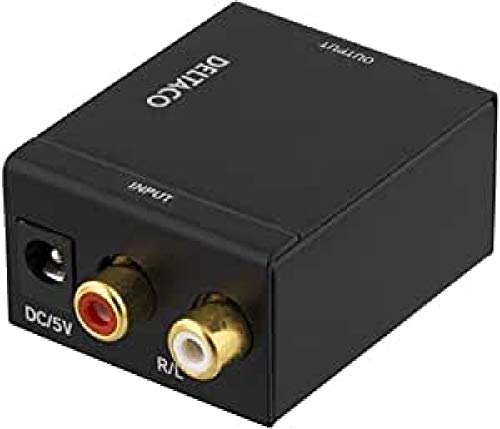 DELTACO AN-DG Audio Converter von analog zu digital, 2X RCA, S/PDIF schwarz