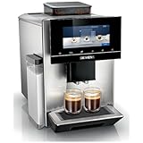 Siemens Kaffeevollautomat EQ900 TQ903D03, App-Steuerung, intuitives Full-Touch-Display, Barista-Modus, AromaBoost, Geräuschreduzierung, Premiummahlwerk, automatische Dampfreinigung, 1500 W, edelstahl