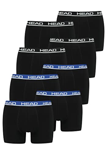 HEAD Herren Boxershorts Unterwäsche 8P (Black/Black Blue, M)