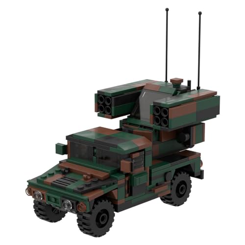 Spicyfy Militär Gepanzertes Fahrzeug Bausteine Set, Raketenwagen Militärfahrzeug Swat Panzerwagen WW2 Militär Fahrzeug Modell Klemmbausteine Spielzeug Geschenk für Kinder ab 4 Jahren (438 Stück)