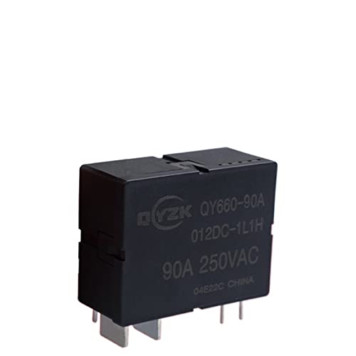Elektronische Teile 2PC 60A / 90A 250VAC zwei Sätze Einzelspulenrelais kleines Amperemeter Hochleistungs-Magnet-Verriegelungsrelais (Size : 60A-012DC-1L1DE)