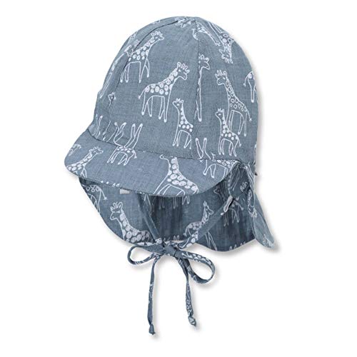 Sterntaler Schirmmütze mit Nackenschutz hellblau