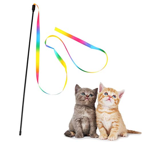 FENGCHUANG Regenbogen-Katzenspielzeug, Katzenspielzeug, interaktives Spielzeug, buntes Katzenspielzeug, 20 Stück