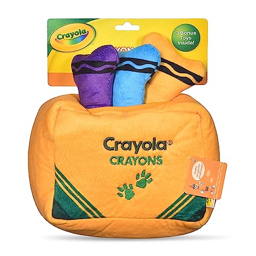 Crayola Hundespielzeug für Haustiere, mit Quietschelement, 20.3 cm, sichtbare Farbspielzeug, Hunde sehen am besten, Burrow-Stil, Bereicherung, Hundespielzeug