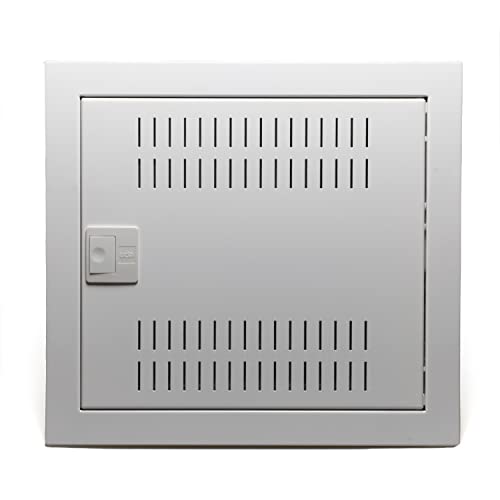 Naka24 Metall Multimediaverteiler Unterputz mit Metalltüren MSF Schutzklasse IP 30 (12 Modulen 2011-00S), Weiß