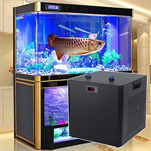 thickvalley Aquarienkühler, 1/10 HP 160L / 300L / 500L / 1000L Hydrokultur-Wasserkühler mit HD-Display-Temperatureinstellung und eingebautem Lüfter, für die Fisch-Axolotl-Korallen-Garnelenzucht,500L