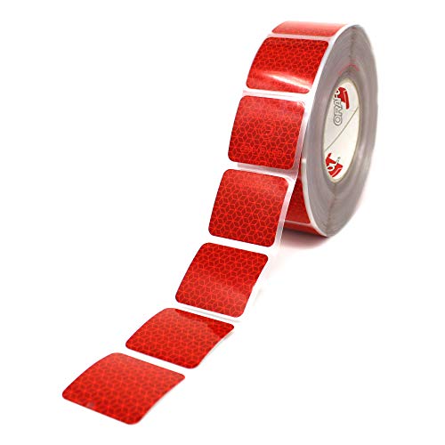 3M Reflexite VC 104+ Curtain Grade Segmentiert Konturmarkierung Reflexband (Rot, 10 Meter (4,90 € / Meter))