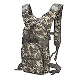 Ketamyy Militär Bike Rucksack Camouflage Casual Wasserdicht Mehrfachtasche Dauerhaft Reise Taktische Reisen Trekking Wanderrucksack Sport Klein Tasche 15L Herren Damen Army Backpack ACU Digital