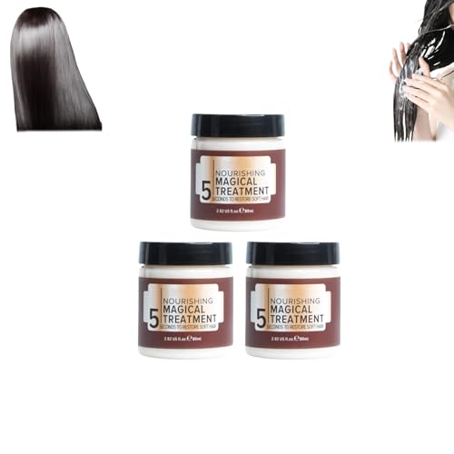 vikada nourishing magical treatment, Vikada Hair Repair Cream, 5 Seconds To Restore Soft Hair, Keratin Magical Hair Treatment Mask, for Dry & Damaged Hair (3PCS)