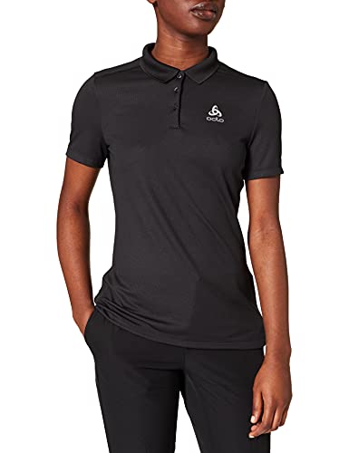 Odlo Damen Polo Shirt s/s F-Dry, Black, XS