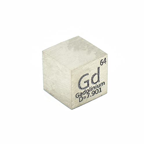 1 x Gadolinium Metall Gd Periodische Phenotype Cube 10 mm 99,99% Gd Cube Hobby Display Collection