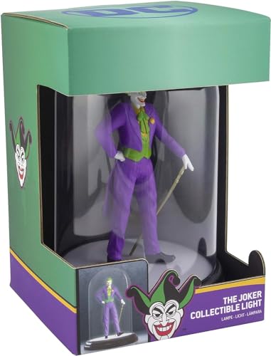 DC Comics Joker LED-Glaskuppel-Leuchte lila/grün, 100% Kunststoff, in Geschenkbox, Mehrfarbig, 20 cm