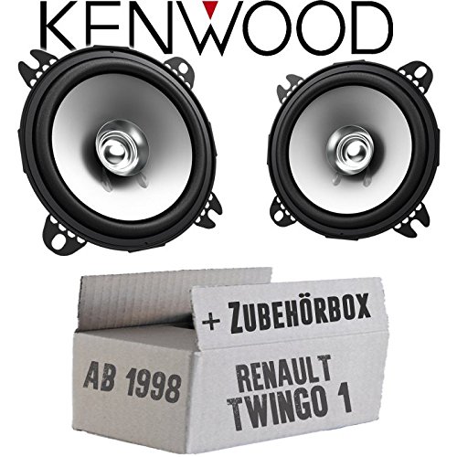Lautsprecher Boxen Kenwood KFC-S1056-10cm Koax Auto Einbauzubehör - Einbauset für Renault Twingo 1 Phase 2 Front - justSOUND