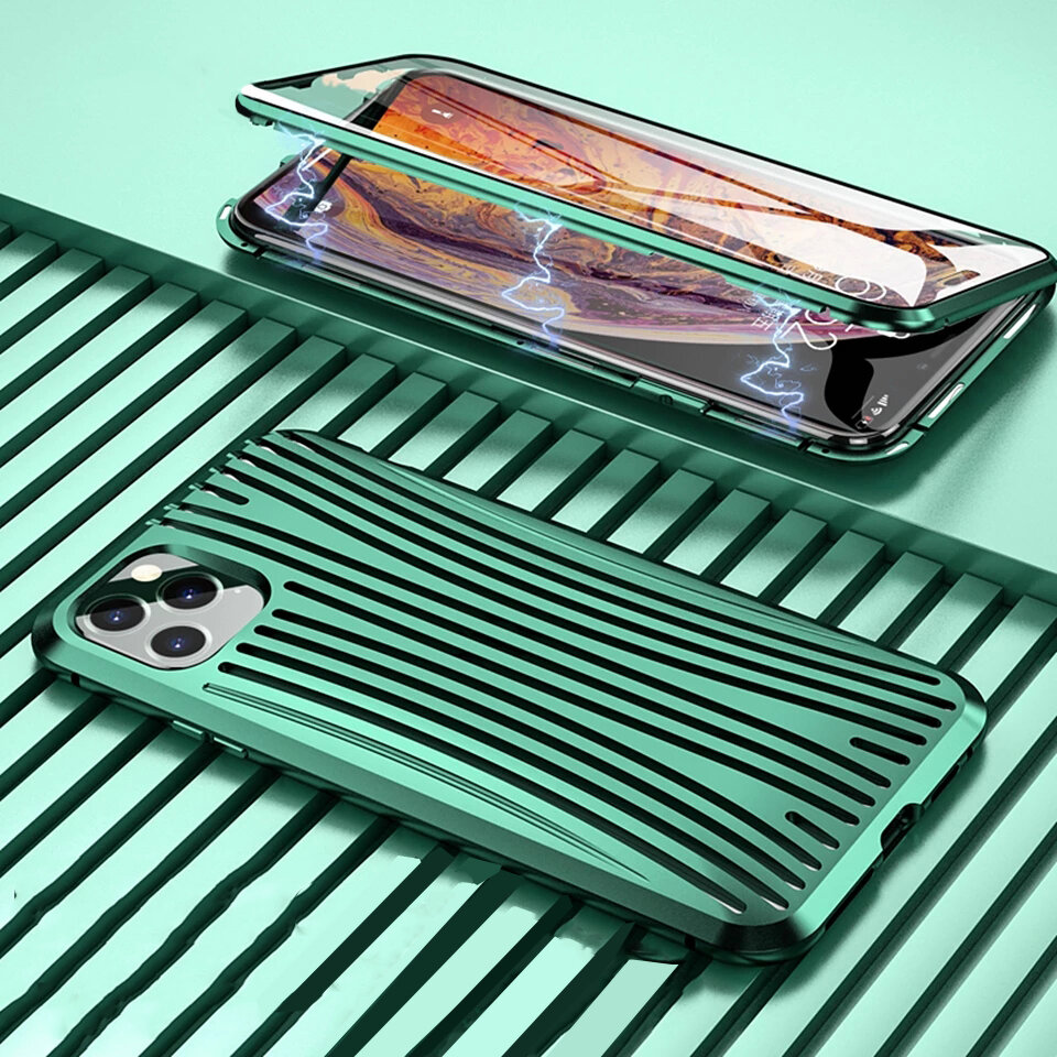 [Schnelle Abkühlung] Bakeey für iPhone 11 Pro Max. Gehäuse 360º Magnetischer Flip-Touchscreen 9H Gehärtetes Glas + Metal
