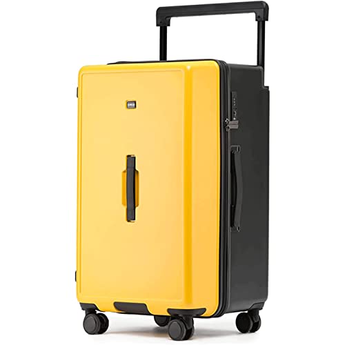 ZUMAHA Still Kontrastierendes Kabinengepäck Großer breiter Trolley-Koffer Verdicktes Passwort-Hardside-Gepäck Universalrad-Reißverschluss-Gepäck Glatt