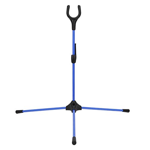 XINMYD Bogenständer, klappbarer Recurve-Bogenständerhalter Bogenschießen Gerader Bogenständer für die Jagd auf Outdoor-Sportarten(Blau)