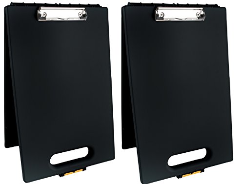 Dexas 1717-912PK Office Clipcase Storage Clipboard, Set of Two, Black, 2 Piece