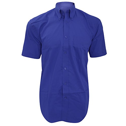 KUSTOM KIT - Kurzärmeliges Hemd – Herren (XL) (Königsblau), königsblau, XL