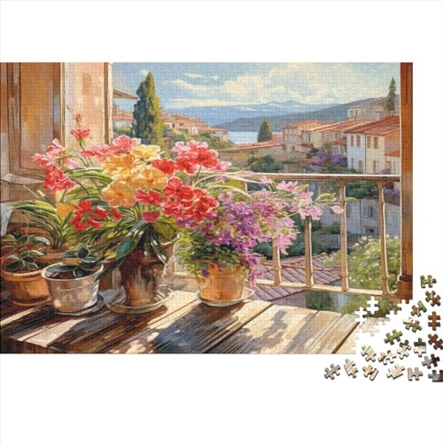 Puzzles Für Erwachsene 1000 Teile Balcony Flowers Puzzles Als Geschenke Für Erwachsene 1000pcs (75x50cm)