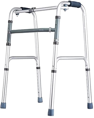 Gehhilfe für ältere Menschen, zusammenklappbare Rollatoren, 8-stufig verstellbarer Gehrahmen aus Aluminium für die Rehabilitation behinderter Menschen (Zubehör im Lieferumfang enthalten) (Zubehör ni
