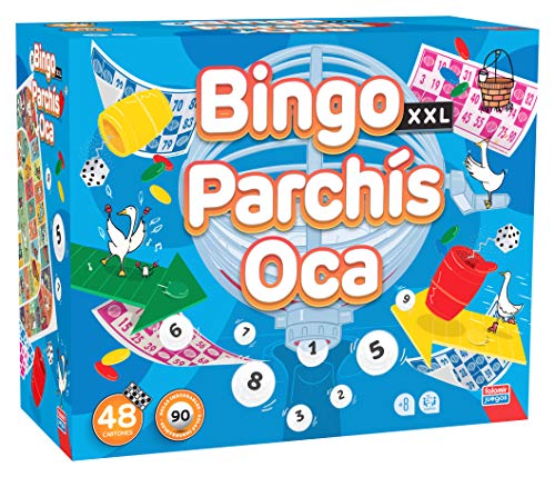 Falomir - Bingo XXL Premium + Parchis + Oca, Mehrfarbig (31063)
