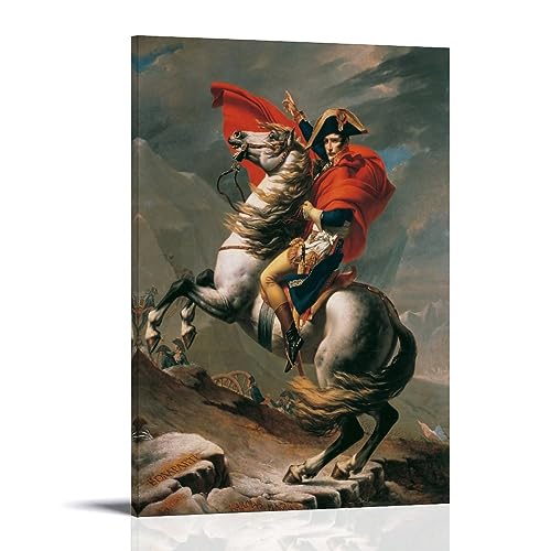 Jacques Louis David Napoleon Crossing The Alps auf Leinwand, bedruckt, Poster, ästhetischer Druck, Kunst, Wandgemälde, Leinwand, Geschenke, moderne Schlafzimmer-Dekoration, 30 x 45 cm