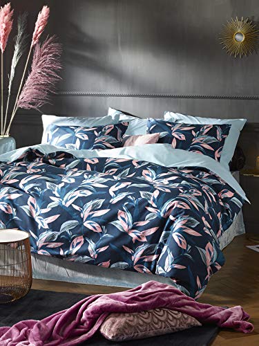 De Witte Lietaer Mowgli Bettwäschegarnitur, Bettbezug und Kissenhüllen, Baumwolle, Pastellblau, 260 x 240 cm