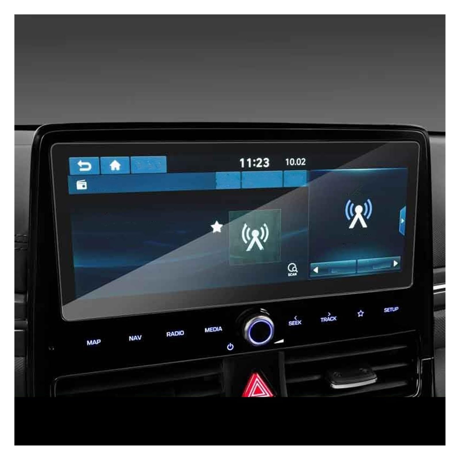 FIYFIOW Navigation Schutzfolie Displayschutzfolie Für Hyundai Für Ioniq 2020 10,25 Zoll Radio GPS Navigation Gehärtetem Glas Screen Protector Film Auto Innen Aufkleber Scratch