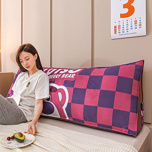 QQY Kissenstütze Lendenkissen for Nacken und Rücken im Bett oder auf dem Sofa, erhältlich in 8 Farben (Color : E, Size : 40X20"/100x50cm)