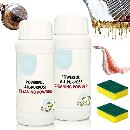 Donubiiu Mehrzweck-Reinigungspulver für die Küche, Leistungsstarker Allzweck-Pulverreiniger Für Die Küche, Powerful All-Purpose Cleaning Powder, Schaumrostentferner (110G, 2PCS)