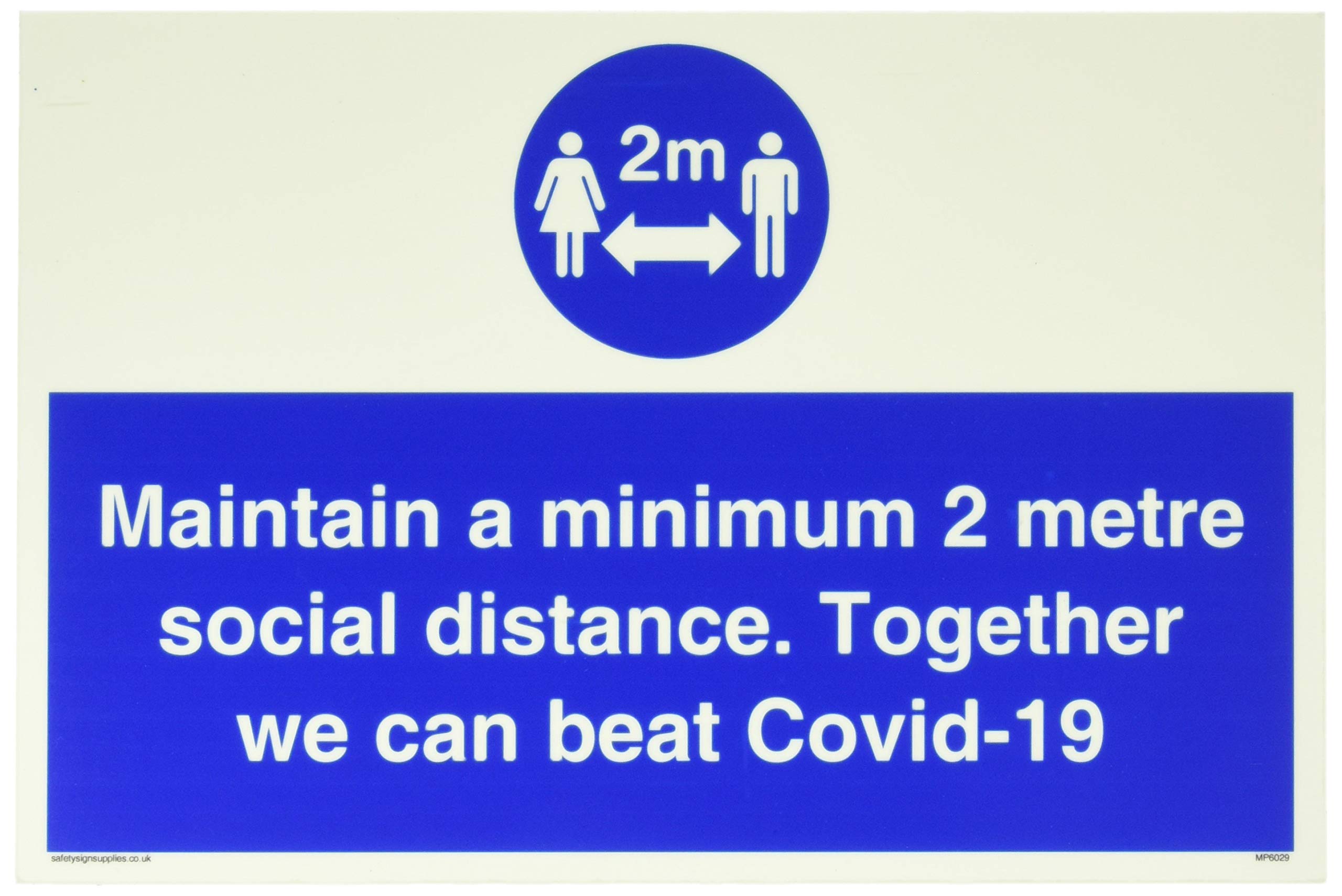 Halten Sie mindestens 2 Meter soziale Distanz. Together we can beat Covid-19