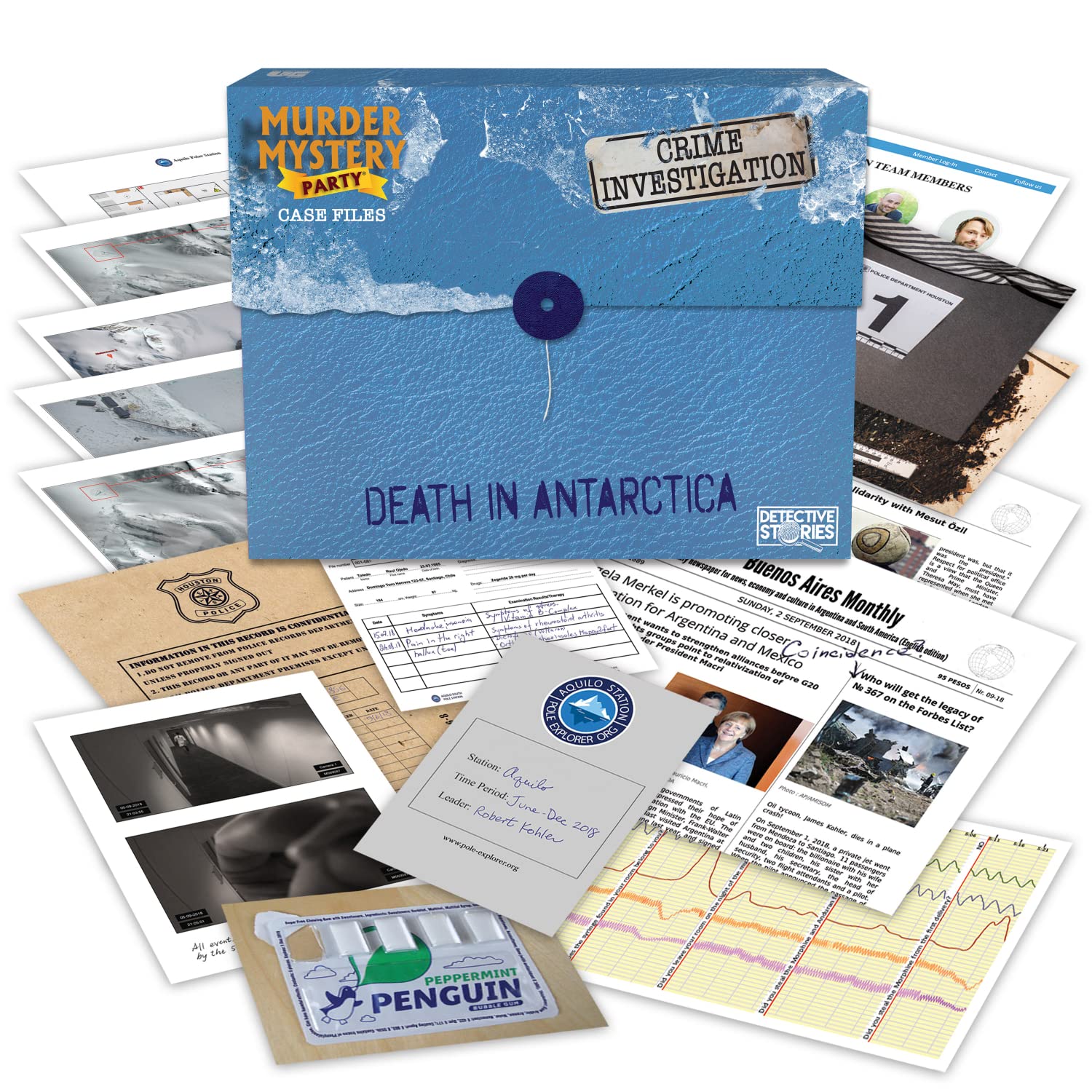 (New Aug) UG Murder Mystery Party Case Files: Death in Antarctica
