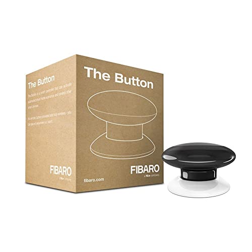 Fibaro the button, schwarz panic button, szenen- und multicontroller, z-wave plu