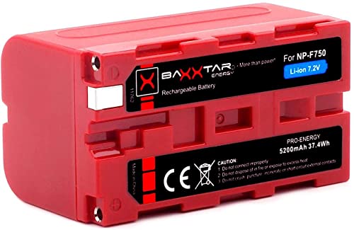 Baxxtar PRO Energy - Ersatz für Akku Sony NP-F750 - LG Cells Inside (echte 5200mAh) -