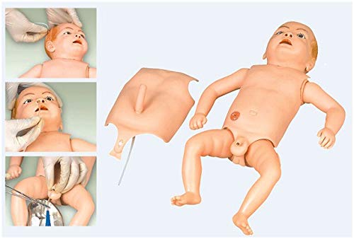 FHUILI Manikin Unterrichtsmodell - Neugeborene Pflege Nabelschnur Cord Care Simulator - Senior Baby Care Person Manikin - Fortgeschrittene Neonate Nabelschnur Pflege Simulator