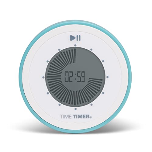 TIME Timer Twist 90-Minuten-Digital-Countdown-Uhr – für das Lernen im Klassenzimmer für Kinder, Lernwerkzeug für die Heimschule, Schreibtischuhr für Lehrer, Übungs- und Küchentimer (Lake Day Blue)