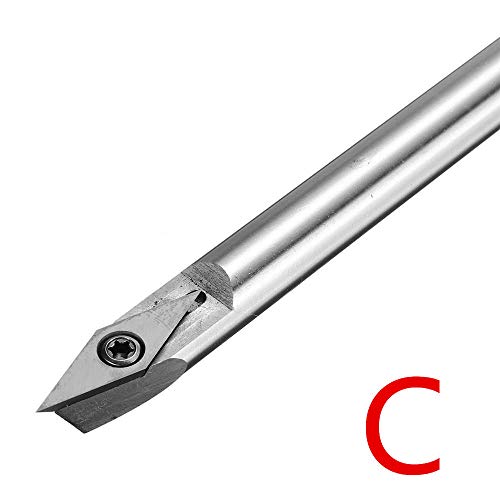 ChaRLes Holzdrehwerkzeug Mit Holzkarbide Insert Cutter Round Shank Woodworking Tool/Aluminum Alloy Handle - C