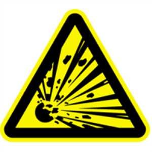 Schild Warnzeichen Warnung vor explosionsgefährlichen Stoffen 40cm sl Alu