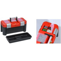 allit Werkzeugkoffer McPlus Alu 21, PP, rot/schwarz aus Polypropylen, herausnehmbarer Tragekasten, 3 feste - 1 Stück (457018)