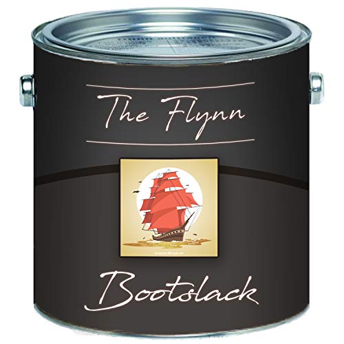 The Flynn Bootslack hochwertiger Yachtlack für Holz Metall Bootsfarbe Yachtfarbe (1 L, Moosgrün (RAL 6005))