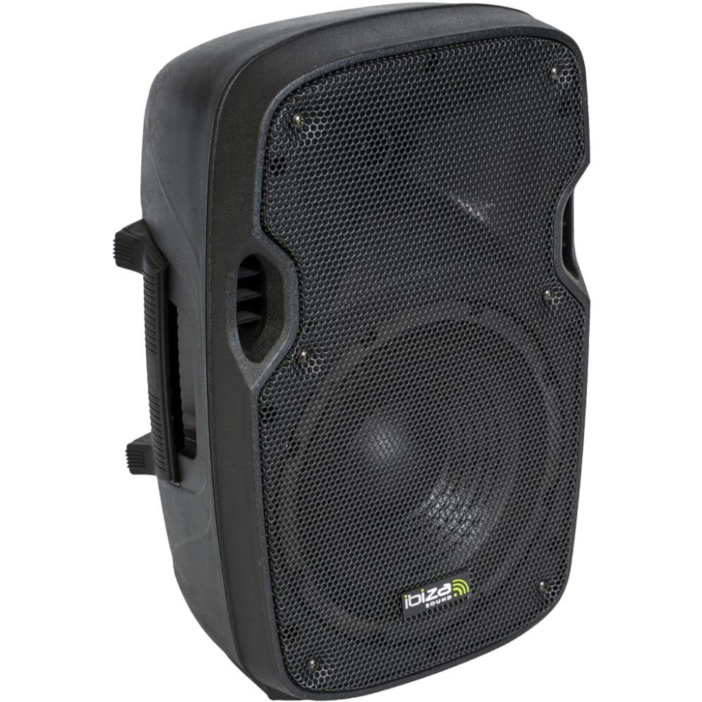 Ibiza - XTK8A - Plug & Play 8"/20cm aktives Lautsprechersystem mit 200W RMS Belastbarkeit - Kompressionshochtöner, Bassreflexsystem, Verstärkermodul, LINE/Micro Eingänge - Schwarz