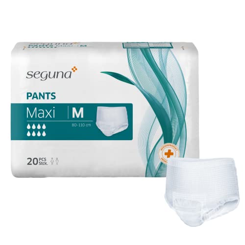 SEGUNA Pants Maxi, Inkontinenz Pants, Windelhosen für Erwachsene, Frauen, Männer, Inkontinenzhosen bei Blasenschwäche (M (Beutel 20 Stück))