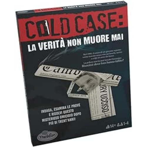Think Fun - Cold Case 1, Die Wahrheit Niemals stirbt, italienische Version, 1-4 Spieler, Empfohlenes Alter 14 Jahre, 76466 2, Mehrfarbig