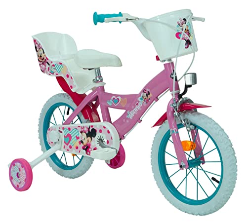 14 Zoll Kinderfahrrad Kinder Mädchen Fahrrad Mädchenfahrrad Kinderrad Rad Bike Disney Minnie Mouse Maus Toimsa 24951w
