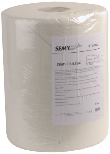 Semy Top Spezial-Putztuchrolle, weiß, 32 x 37 cm, 300 Blatt, 1er Pack (1 x 1 Stück)