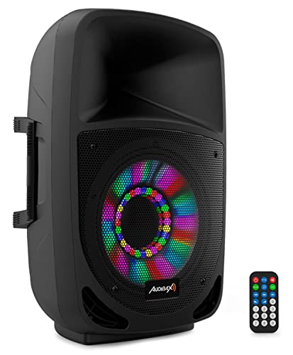 Audibax | VEGAS 10-Lautsprecher - 10 "Professional-Lautsprecher - 2 Möglichkeiten - Bluetooth-Lautsprecher mit USB / SD - 250 W Spitze - FM-Radio - Farbe Schwarz - Maße 300 x 295 x 550 mm